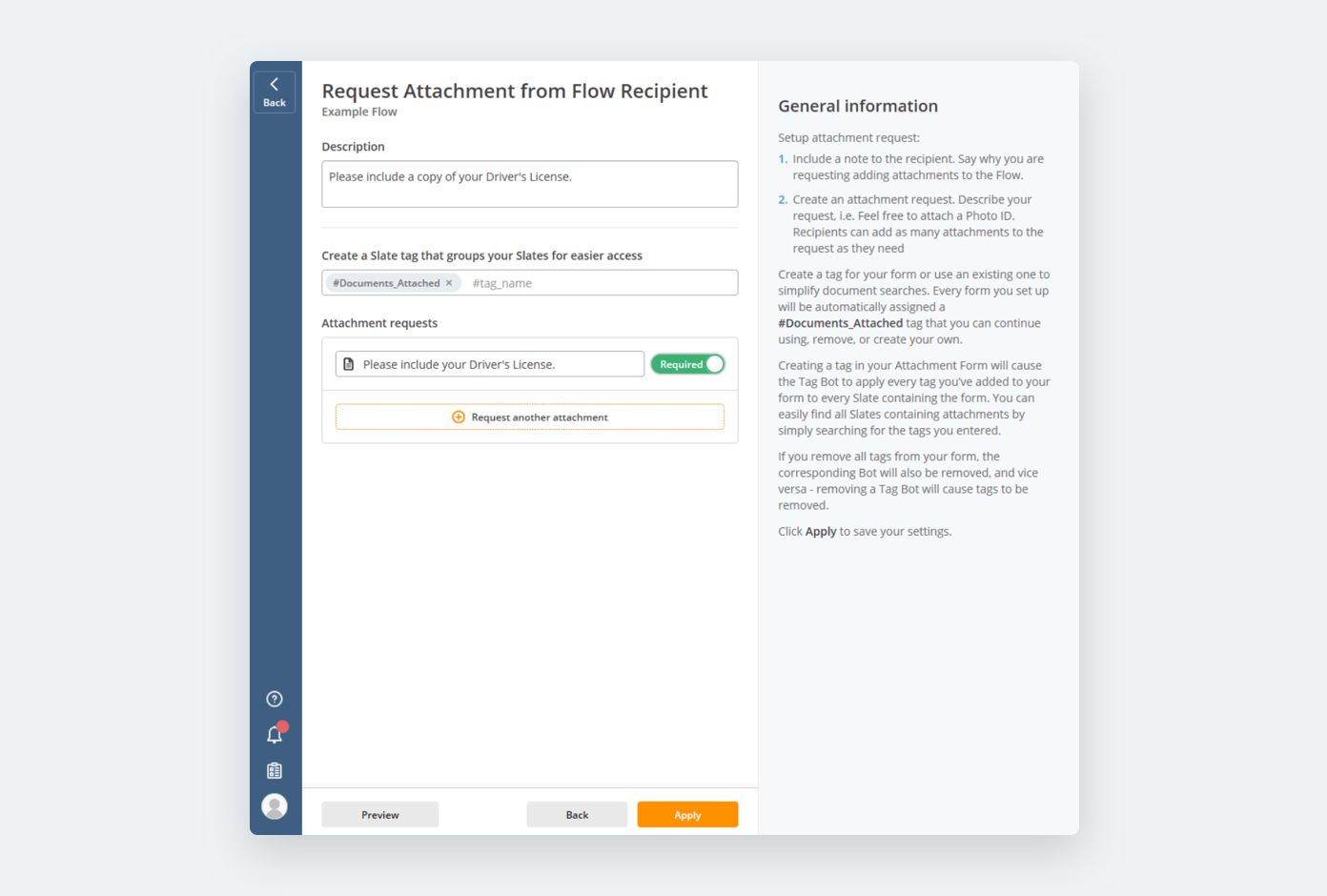 How to request attachments in airSlate