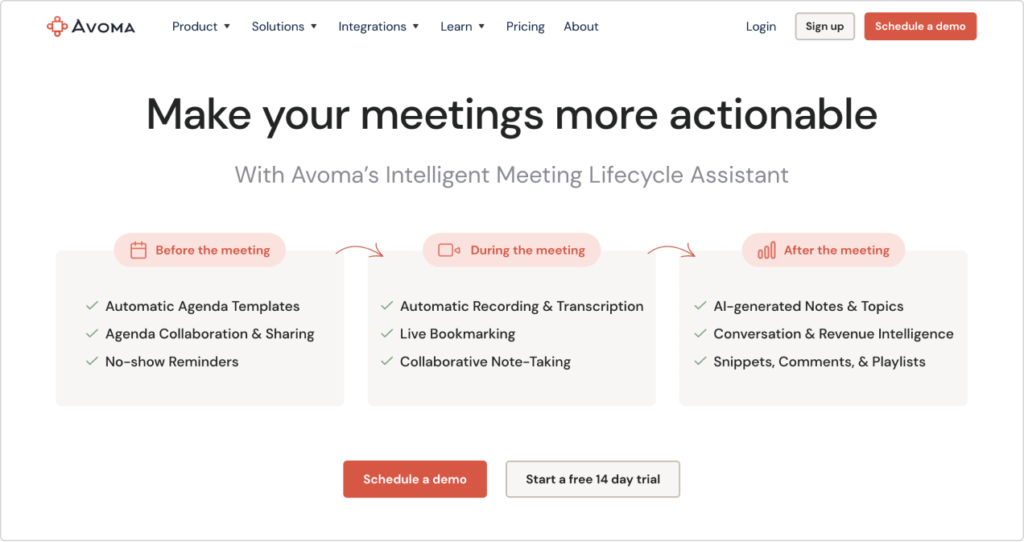 Avoma remote employee onboarding tool