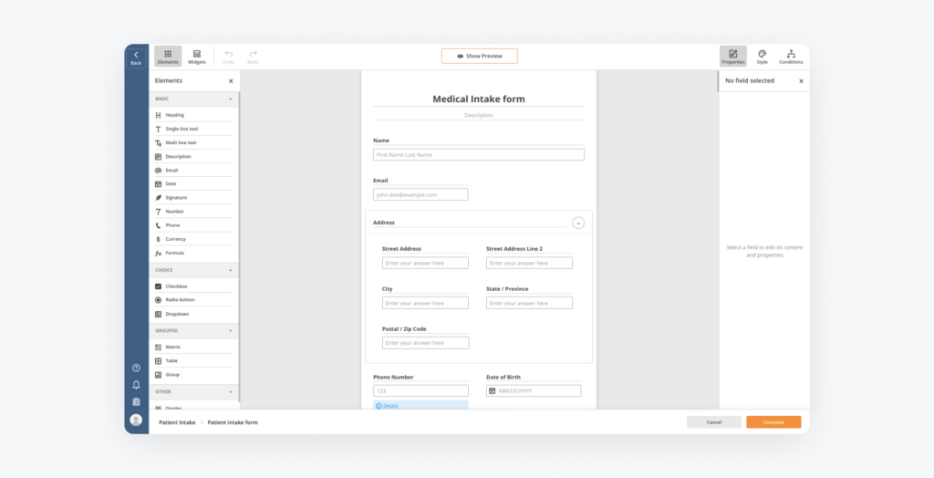 edit web forms and documents