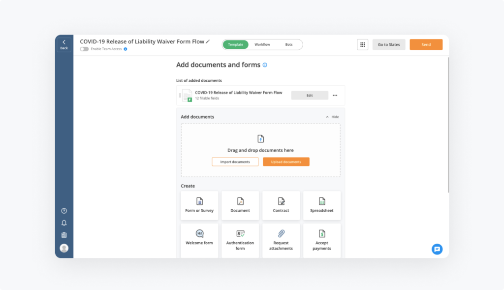 How to set up COVID-19 Release of Liability Waiver Form Flow in airSlate